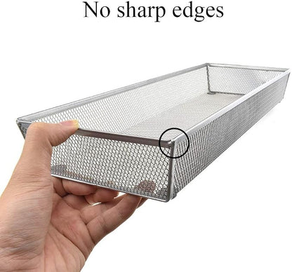 HAHIYO Stackable Mesh Tray Cup 15 x 6 x 2 inches Sturdy Container - Image 6