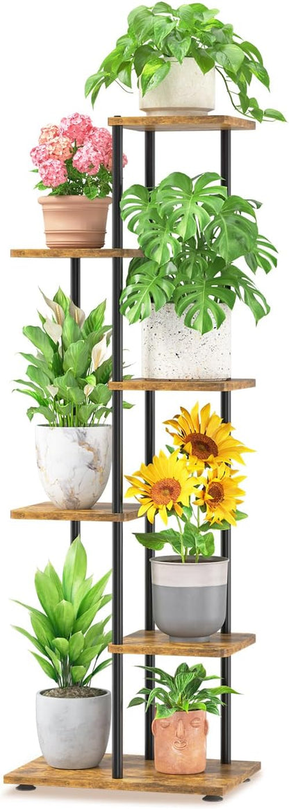 LASZOLA Black 5 Tiered Wood Plant Stand Indoor by LASZOLA
