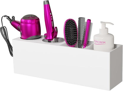 Wall Mount Hair Tool Organizer, Acrylic Hair Dryer Holder by ZASIMO