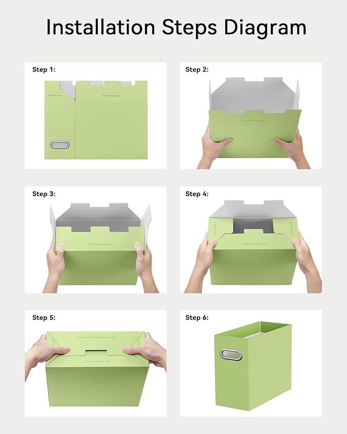 Portable Collapsible Cardboard File Box - Image 4