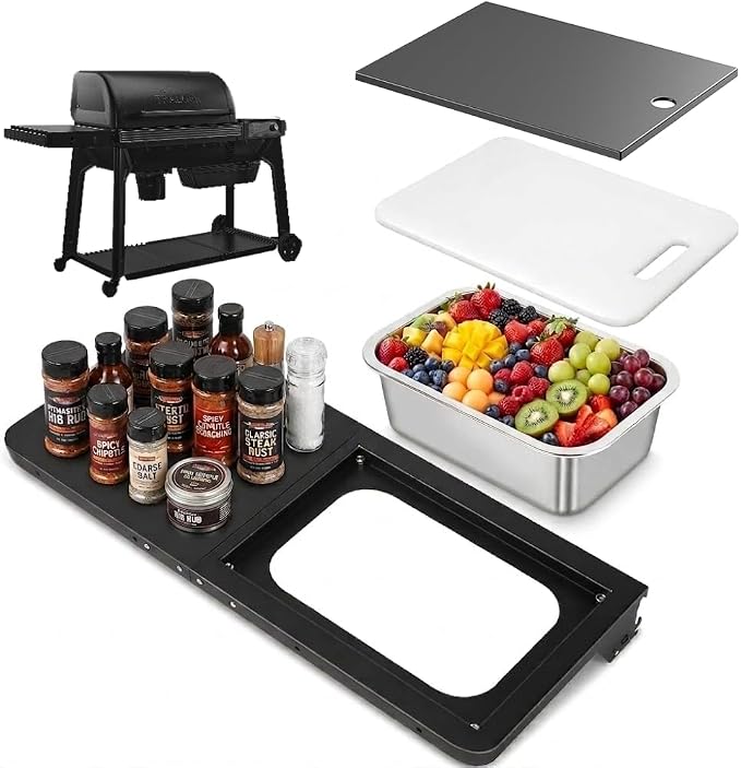 Foldable Front Shelf for Traeger Woodridge Pro/Pro Plus/Elite/Ironwood Series by QuliMetal