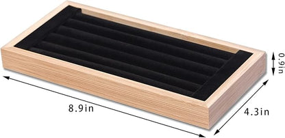 Coward Bamboo Ring Display Holder Jewelry Storage Tray Organizer Ring Stand - Image 3