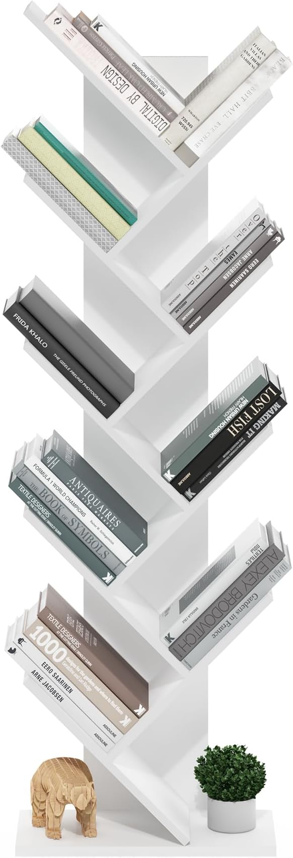 Furinno Tree Bookshelf 9-Tier Floor Standing Tree Bookcase - Image 6