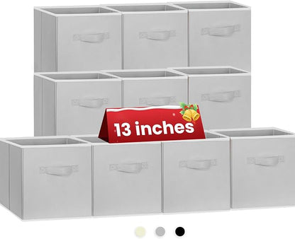 Criusia Large Storage Cubes, 13 Inch Cube Storage Bins by Criusia