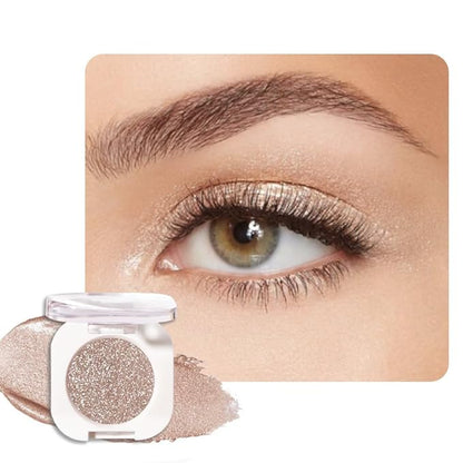 Light Nude Brown Single Glitter Eyeshadow Makeup, Neutral Powde Eye Shadow by HHLTOH