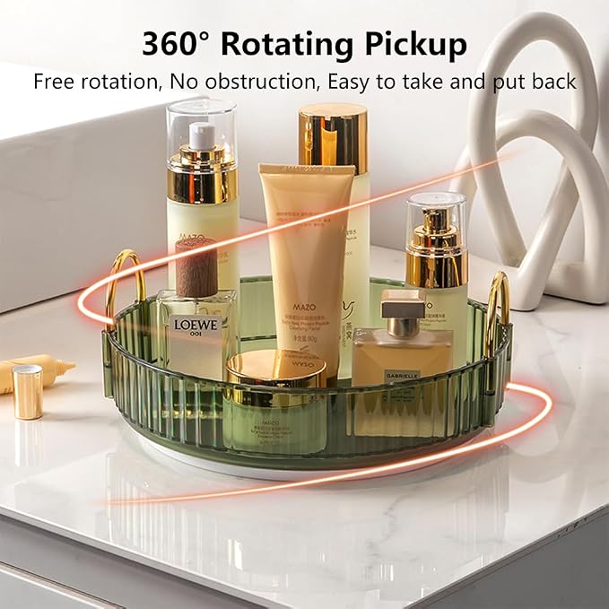 Rotating Makeup Organizer for Vanity, Spinning Cosmetics Storage for Bathroom - Image 2