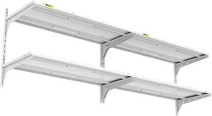 2-Pack 2 Tier 1.3x3ft Garage Shelving Wall Mounted, 15.6x36inch per Shelf by Unknown
