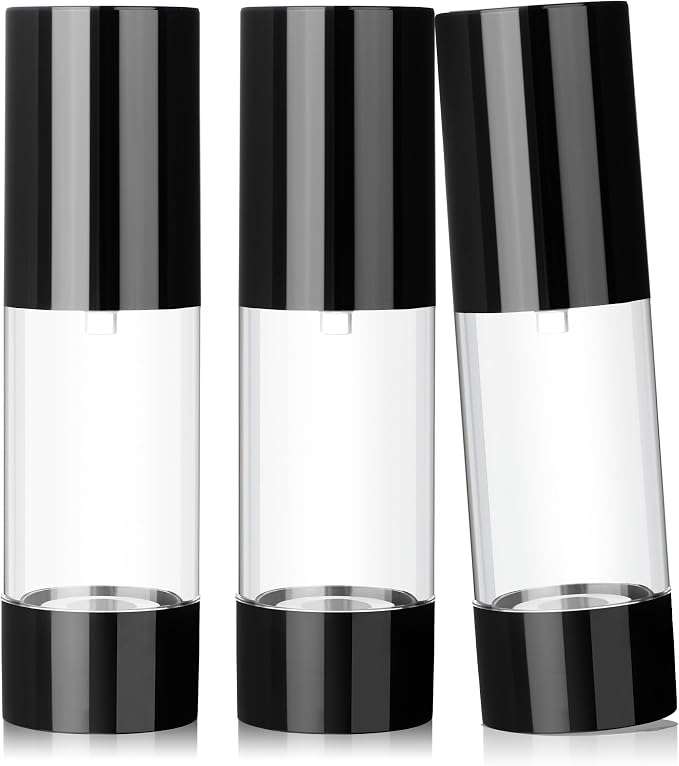 1oz 30ml Airless Pump Bottles, Refillable Leak Proof Travel Pump Bottle by RONRONS