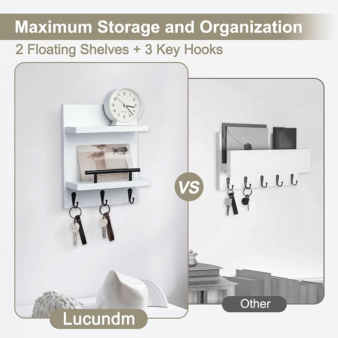 Key Holder Wall Mount, Mail Shelf Decor - Image 4