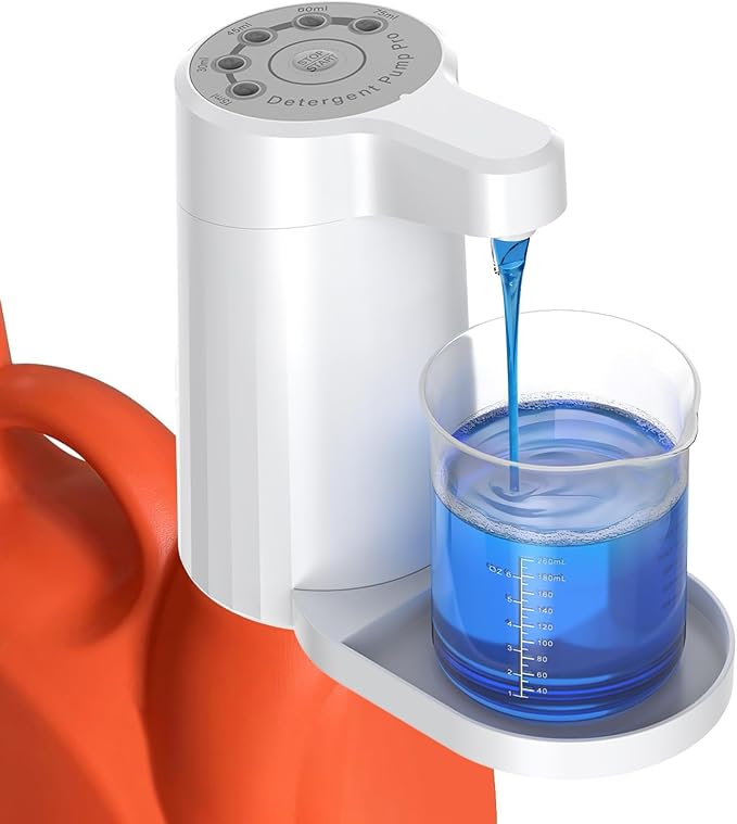 Electric Laundry Detergent Dispenser, 2000mAh USB-C Rechargeable Laundry Soap by DreameHill