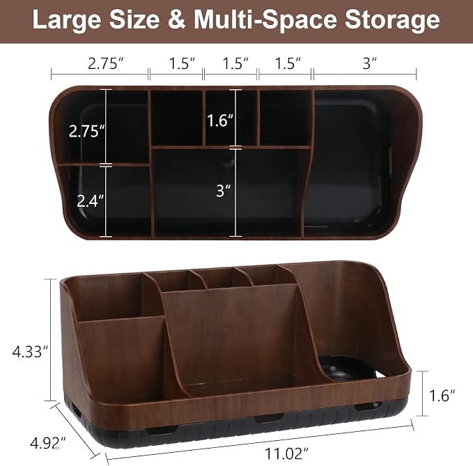 Wood Toothbrush Holders for Bathrooms Countertop Organizer - Image 5