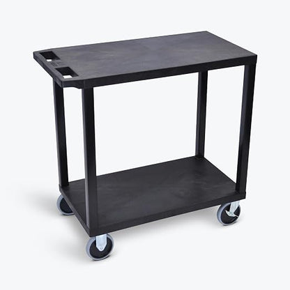 Classroom Basics EC22HD-B Utility Cart, 2 Flat Shelf Rolling Cart by ClassroomBasics