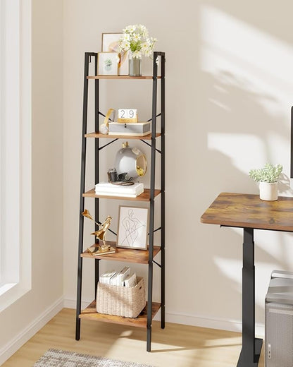Hzuaneri Ladder Shelf, Freestanding Corner Storage Shelf | Bookcase - Image 4