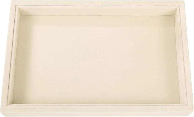 Mornajina 9" x 5.7" Velvet Jewelry Tray Jewelry Display Tray, Stackable Empty - Image 7