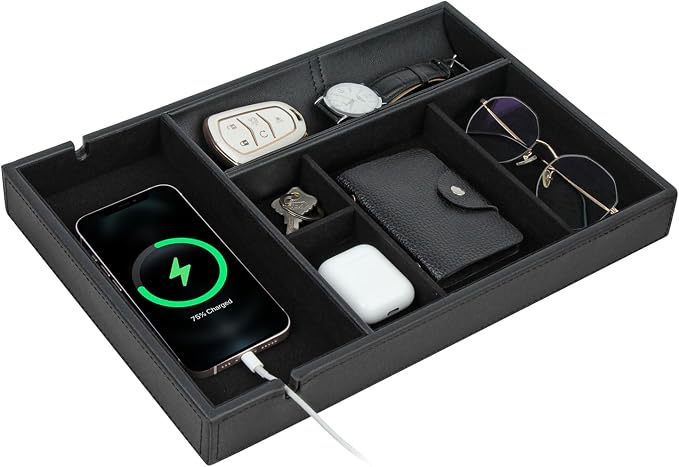 HofferRuffer Faux Leather Valet Tray by HofferRuffer