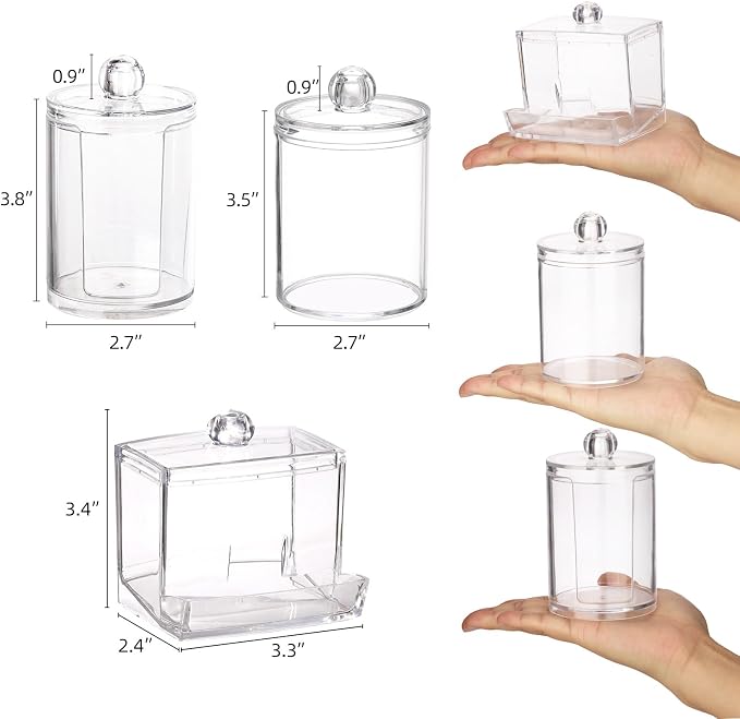 Tbestmax Bathroom Organizer Accessories Set-10 OZ, 7 OZ Qtips Holder Storage - Image 2