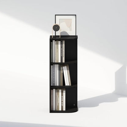 Furinno Reed Corner Shelf, 3-Tier Corner Bookshelf, Book Shelf, Corner Shelves - Image 6