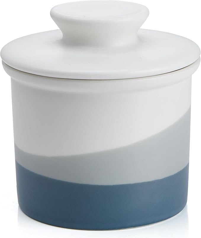 Sweese Light Blue French Butter Crock by Sweese