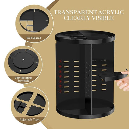 Makeup Organizer 360 rotating, Adjustable Skincare Organizers - Image 4