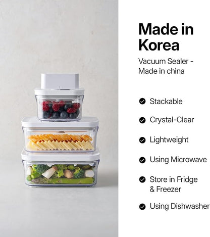 VAKUEN Premium Airtight Food Storage Containers, Mini Rectangular 2pc/set - Image 4