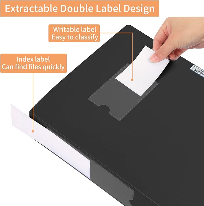 HUA JIE 4 Pack A4 Storage File Boxes Plastic Archives Cases - Image 7