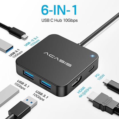 ACASIS USB C Hub 10Gbps, USB C to 4K 60Hz HDMI Adapter - Image 2