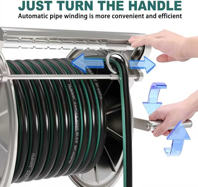 Stainless Steel Garden Hose Reel - Image 3