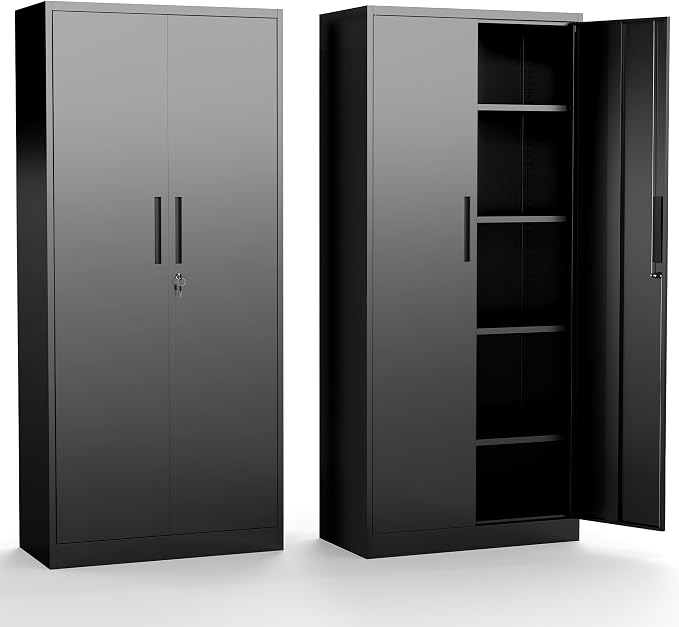 Metal Garage Storage Cabinet, Home Office, Office Cabinet by FLIXELIO
