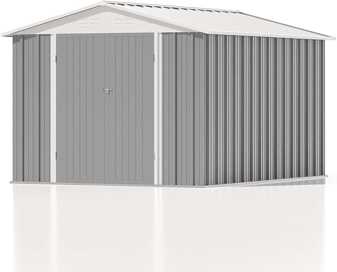 Patiowell 8x10 FT Outdoor Storage Shed, Large Garden Tool Metal Shed - Image 7