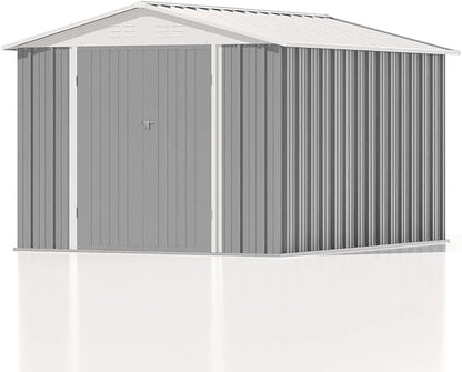 Patiowell 8x10 FT Outdoor Storage Shed, Large Garden Tool Metal Shed - Image 7