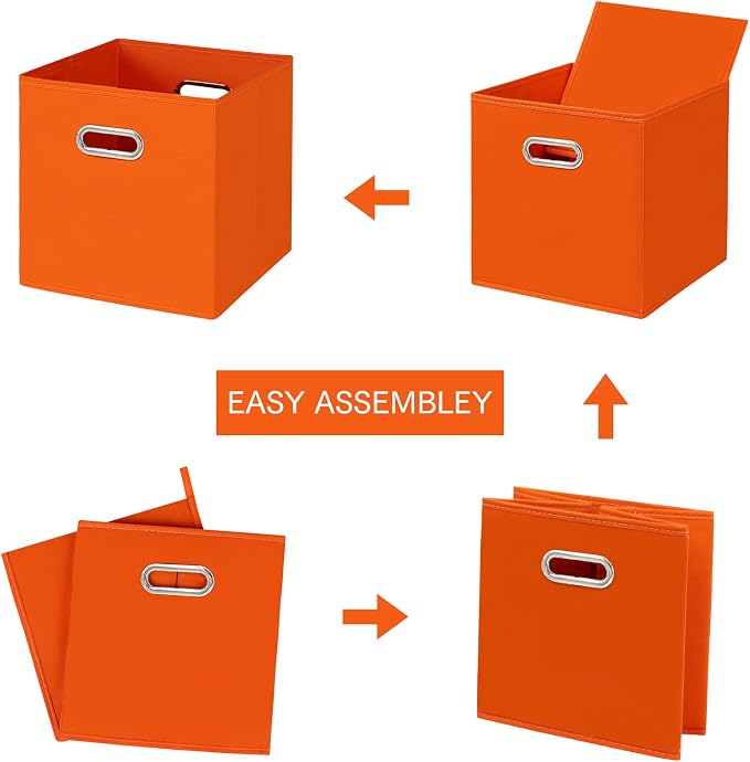 Fabric Cloth Storage Bins, Fabric Cube Bins Organizer - Image 6