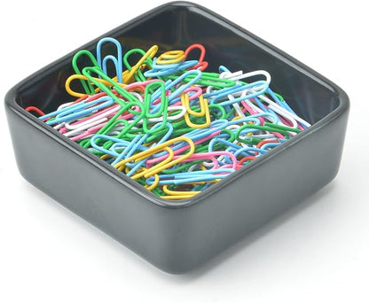 Ceramic Paper Clip Holder 2 PCS Set, Square Paper Clip Dispenser Organizer - Image 3