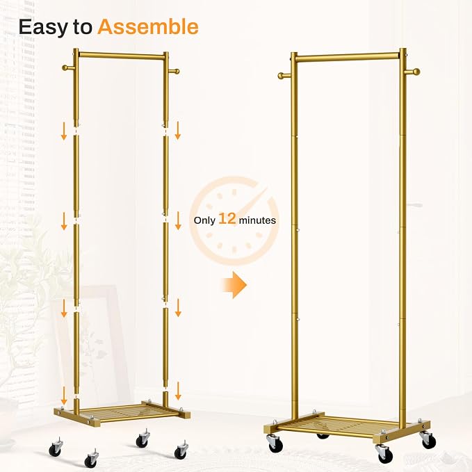 MISSLO Small Clothes Racks for Hanging Clothes Clothing Rack - Image 5