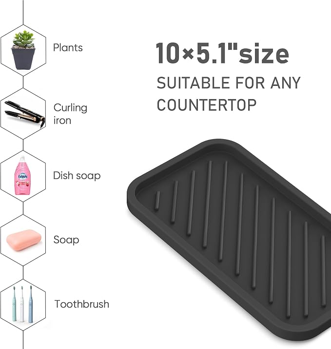 EG-SIPRO Kitchen Sink Organizer Tray, Sponge Holder - Image 4