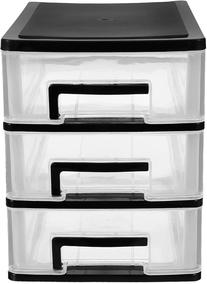Angoily 3 Tier Plastic Drawer Type Closet, Plastic Home Office Storage Organizer by Angoily
