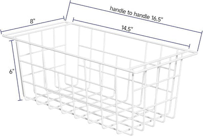 SANNO Chest Freezer Baskets Organizer, Deep Freezer Baskets Bin Sturdy Metal - Image 2