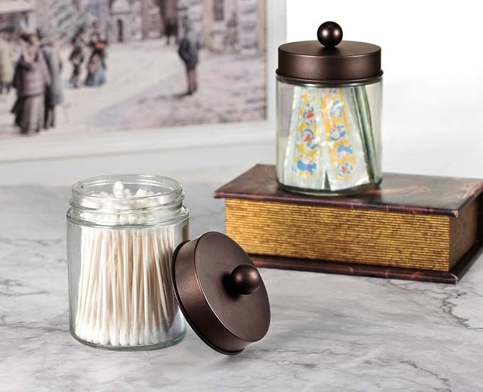 Amolliar Apothecary Jars Bathroom Storage Organizer - Image 5