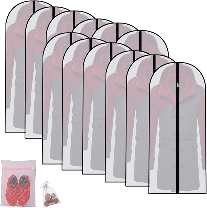 Hanging Garment Bag Dress Bags for Closet Storage Suit Protector Cover Bag by HomeClean