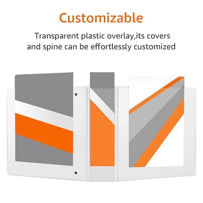 Amazon Basics 3 Ring Binders, 2 Inch, D-Ring Organizer - Image 3
