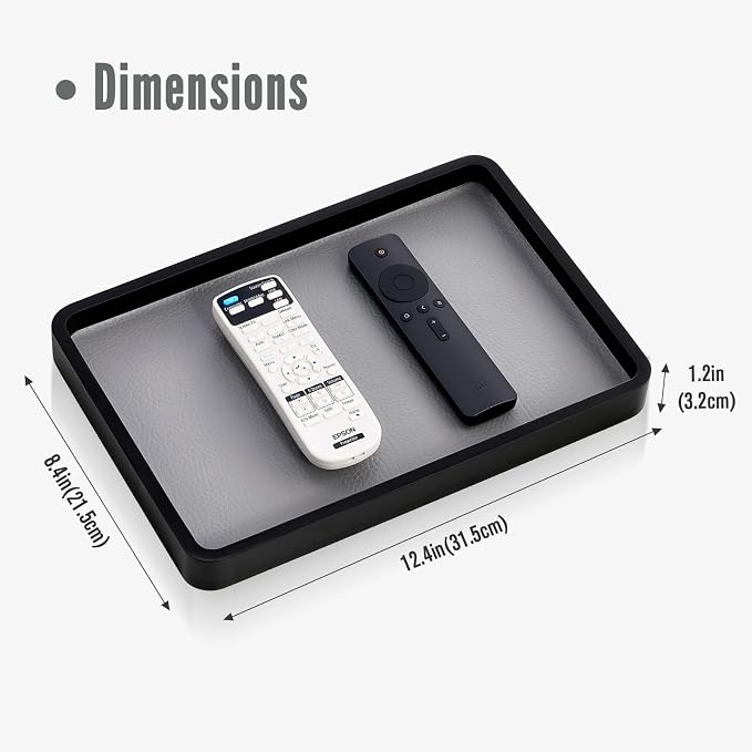 ProCase Wood Valet Tray for Men, Key Tray, Desk & Nightstand -Black | Wood - Image 6