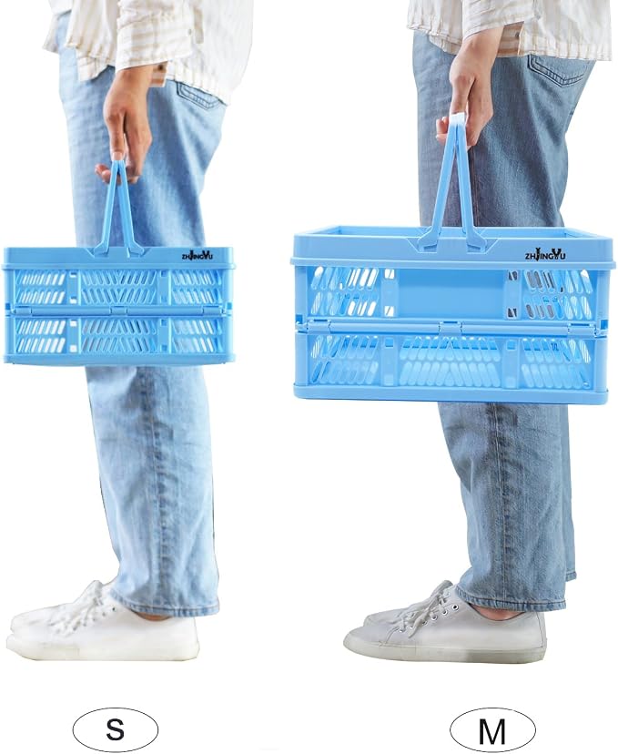 Collapsible storage crates, plastic baskets - Image 7