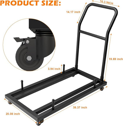 Heavy-Duty Folding Chair Rack Storage Cart - Image 4