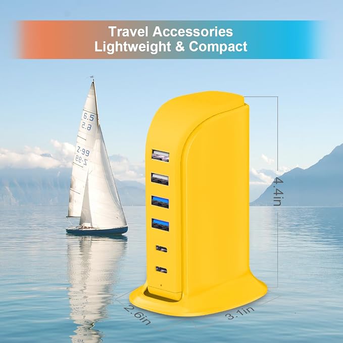 45W USB Charging Station, 6-Port Hub - Image 3