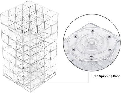 HBlife Lipstick Holder, Acrylic Rotating 64 Lipstick Tower Organizer Spinning - Image 5