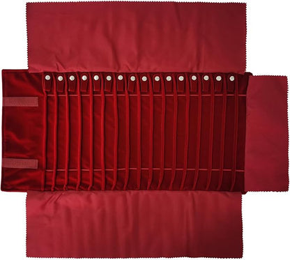 Portable Jewelry Roll Untangled Secure Necklace Travel Storage Bag Displays by SCIKHEFT