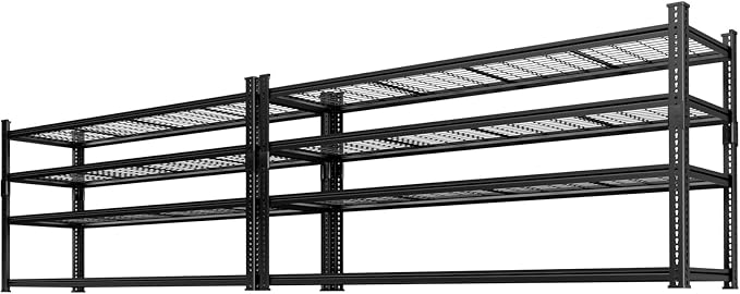 Storage Shelves 2PCS, Garage Shelving Heavy Duty 2640LBS Capacity, 4 Tier by Unknown