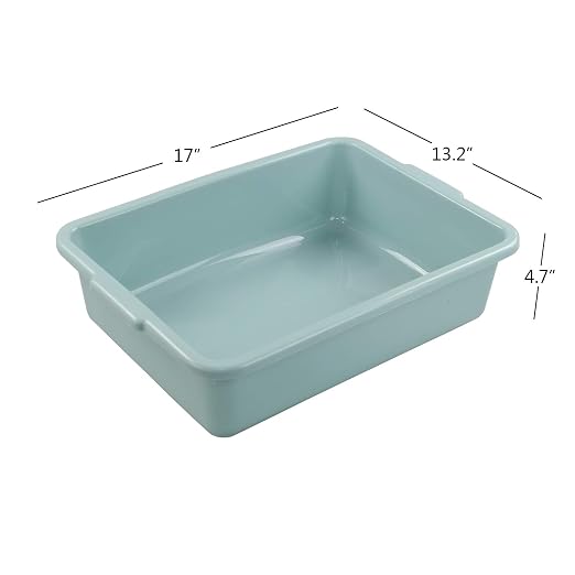 Xyskin 13 L Plastic Commercial Bus Tubs, Large Utility Tote Bus Box - Image 2