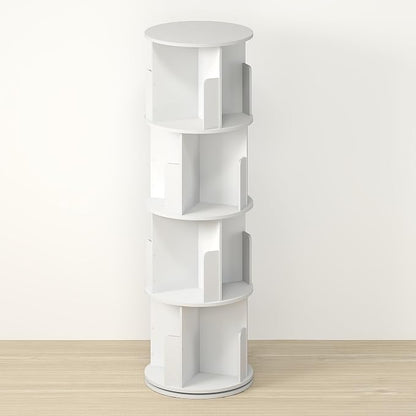 Toki 4-Tier 360 Rotating Bookshelf, Spinning Bookshelf Tower, Revolving Bookcase - Image 8