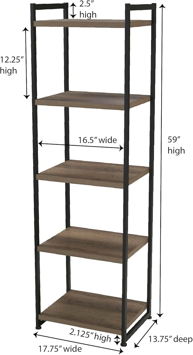 Household Essentials 5 Tier Storage Tower Metal - Image 3