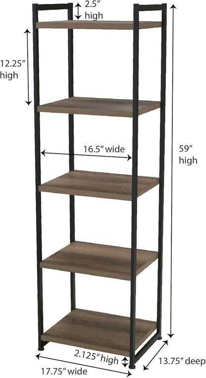 Household Essentials 5 Tier Storage Tower Metal - Image 3